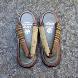 靴職人の本革草履サンダル「那古野草履」（鼻緒：ST#012) 5枚目の画像