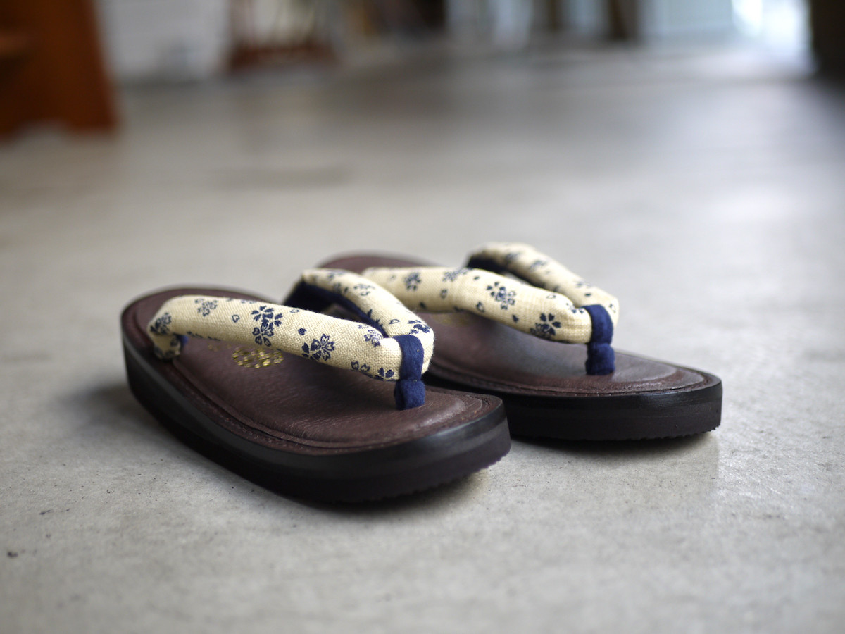 靴職人の本革草履サンダル「那古野草履」（鼻緒：ST#015)