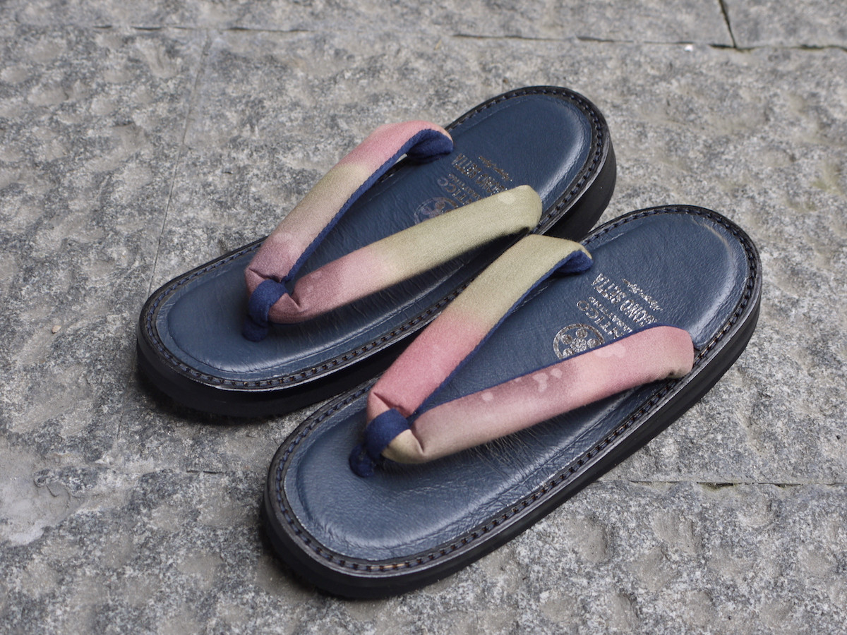 靴職人の本革草履サンダル「那古野草履」（鼻緒：ST#009）