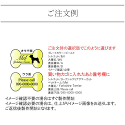 ネームプレート 犬 迷子札 ボーン 骨型プレート 首輪 ネームタグ キーホルダー 犬用 猫 小型犬 中型犬 大型犬 軽量 9枚目の画像