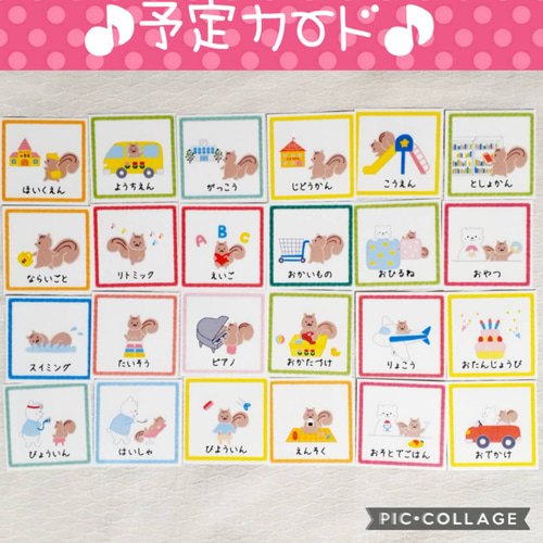 予定カード41枚 保育教材 幼稚園 保育園 知育 入学・入園準備