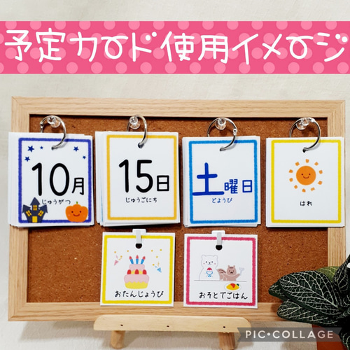 予定カード41枚 保育教材 幼稚園 保育園 知育 入学・入園準備