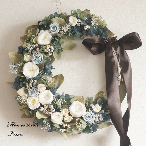 Lune Bonheur＜jardin d'automne＞＊春フラワーリース＊玄関