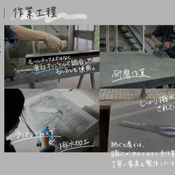 【tetsuuu8様専用】モルタル×アイアン　ダイニングテーブル 3枚目の画像