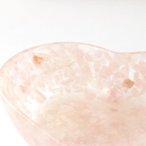 天然石 ローズクォーツ 小物入れ 小皿 アクセサリートレイ ピンク