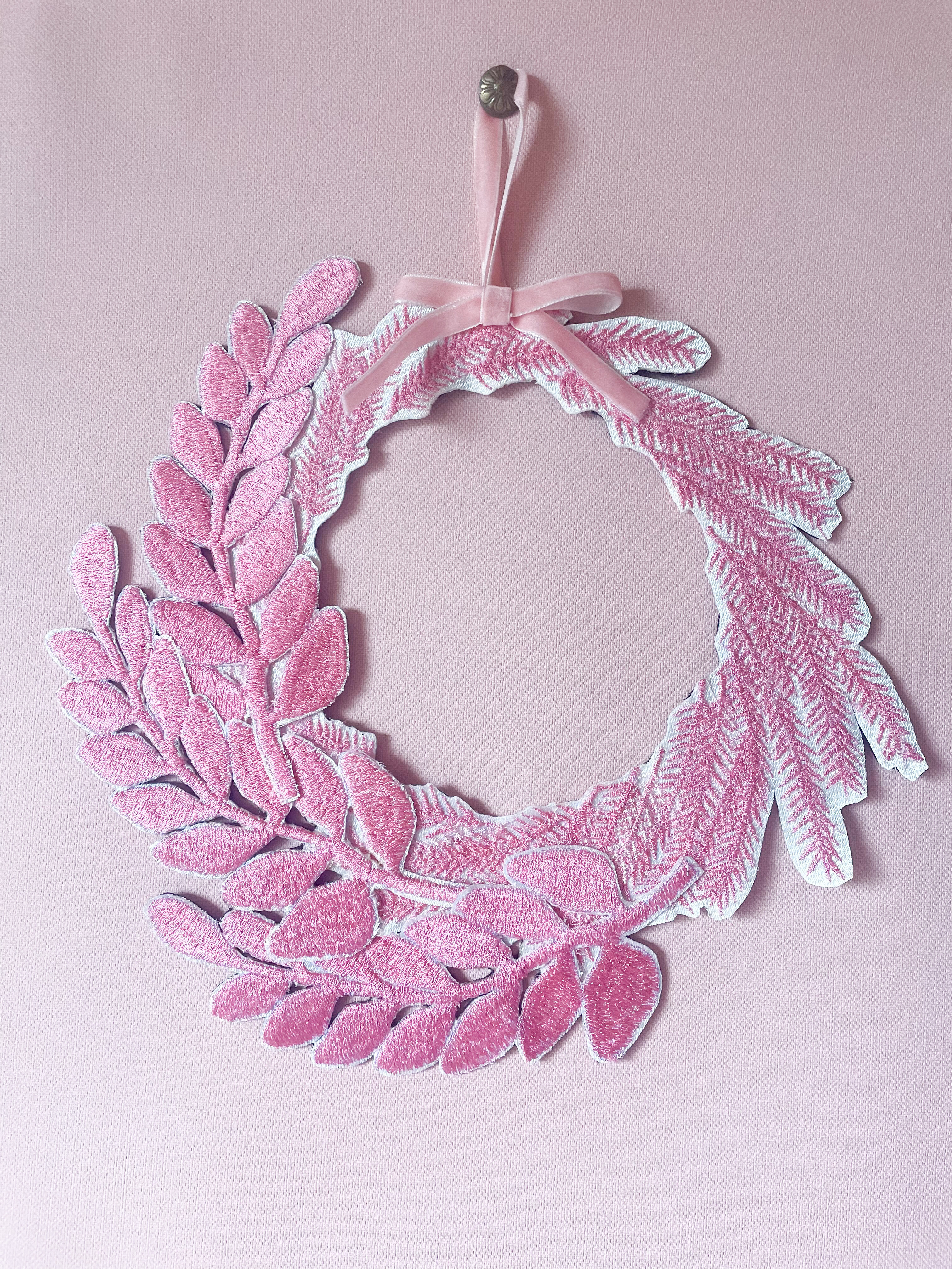 春色刺繍リース【送料無料】