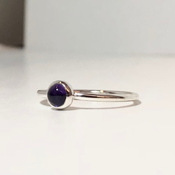 濃い紫色のアメジストのリング/silver925/src246 2枚目の画像