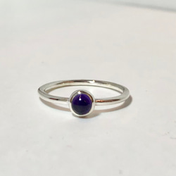 濃い紫色のアメジストのリング/silver925/src246 3枚目の画像