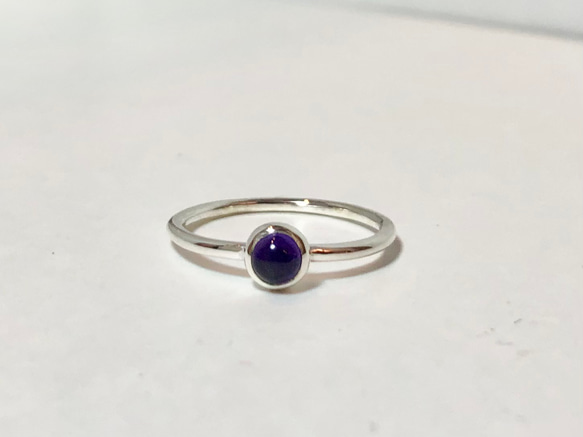 濃い紫色のアメジストのリング/silver925/src246 3枚目の画像