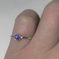濃い紫色のアメジストのリング/silver925/src246 6枚目の画像