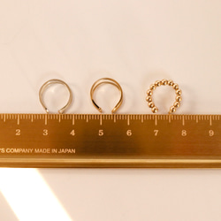 【14kgf or Silver925】*Simple! stylish! Double ring Earcuff 13枚目の画像