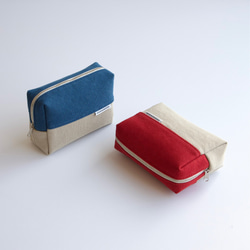 CANVAS BOX POUCH M ／ キャンバスボックスポーチM 3枚目の画像