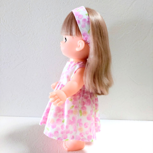 ワンピースとヘアバンドセット ⑤きせかえ メルちゃんやネネちゃんのお