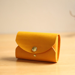 コロンとしたシンプル本革レザー名刺入れ＆カードケース　　自分用にもプレゼントにも 6枚目の画像