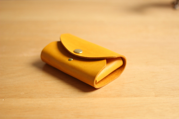 コロンとしたシンプル本革レザー名刺入れ＆カードケース　　自分用にもプレゼントにも 8枚目の画像