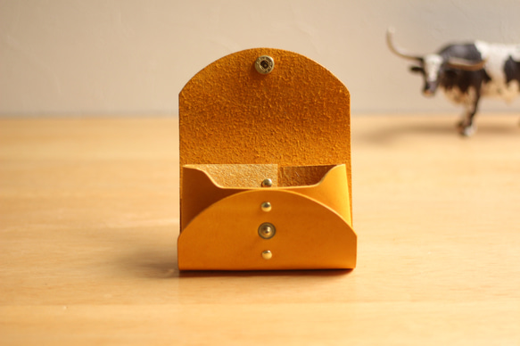 コロンとしたシンプル本革レザー名刺入れ＆カードケース　　自分用にもプレゼントにも 10枚目の画像