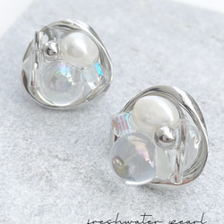 freshwater pearl×aurora beads　Metal　Piace 2枚目の画像