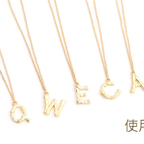 M11250-a-4 6個 イニシャルチャーム アルファベットチャーム ゴールド