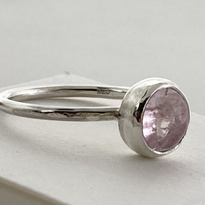 天然モルガナイト◇シルバーリング＃12