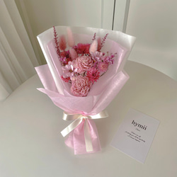 【選べる全６色ブーケ】【名入れラベル】韓国ブーケ　ミニブーケ　カラフルブーケ　ドライフラワーブーケ　推し 5枚目の画像