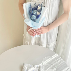 【選べる全６色ブーケ】【名入れラベル】韓国ブーケ　ミニブーケ　カラフルブーケ　ドライフラワーブーケ　推し 2枚目の画像