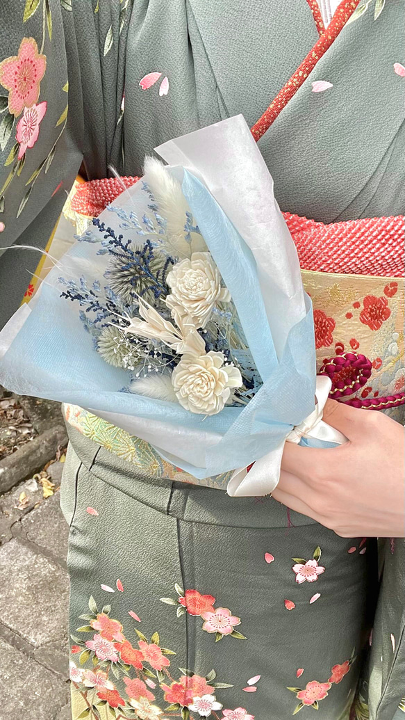 【Dry Flower Bouquet】選べるカラー！　韓国ブーケ　ミニブーケ　カラフルブーケ　推しブーケ　母の日 13枚目の画像