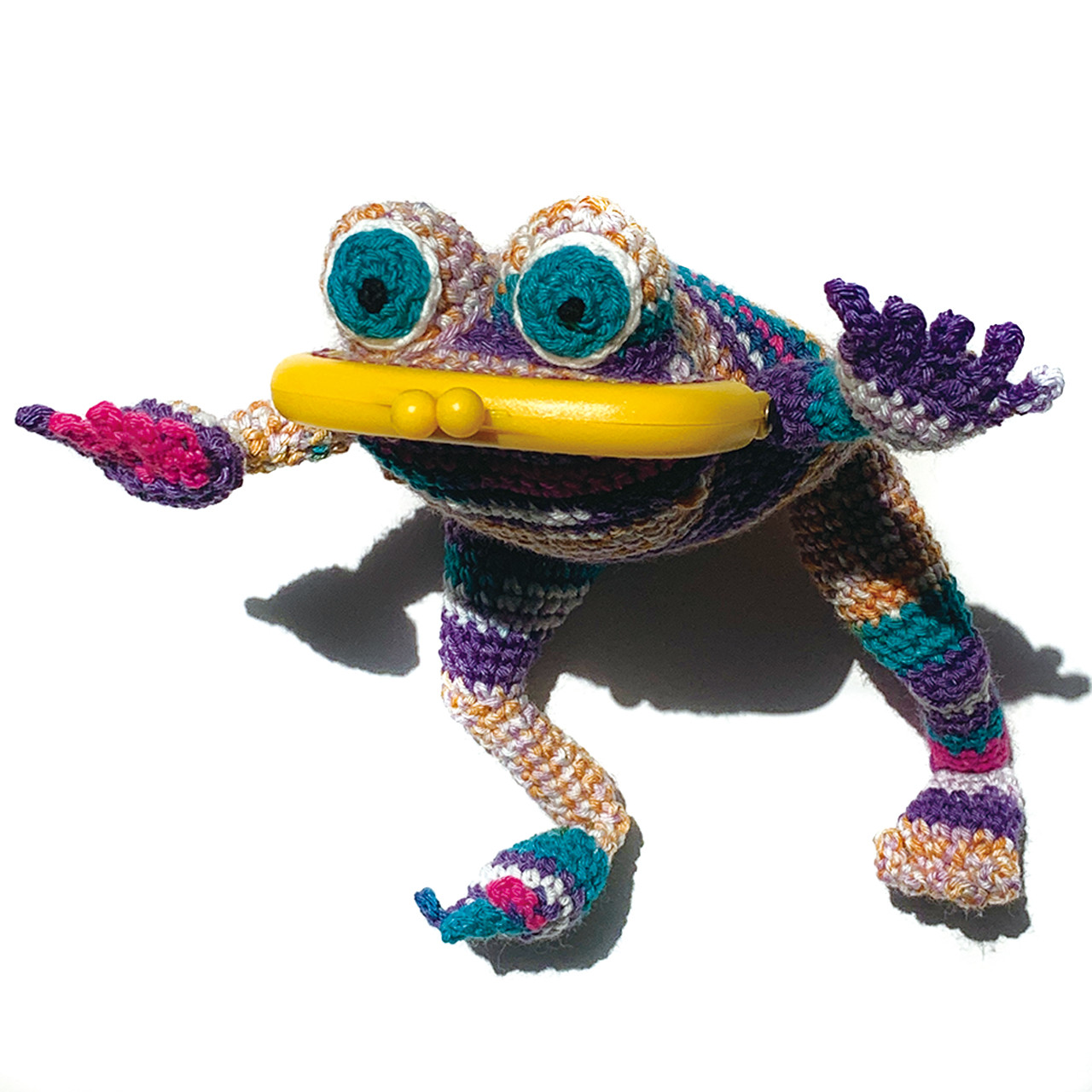 青蛙錢包] 紫色鉤針青蛙口金包SAYOYON 的作品15442189｜Creema