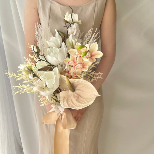 受注制作】ウェディングブーケ 和装ブーケ 白無垢 和装 前撮り 木蓮