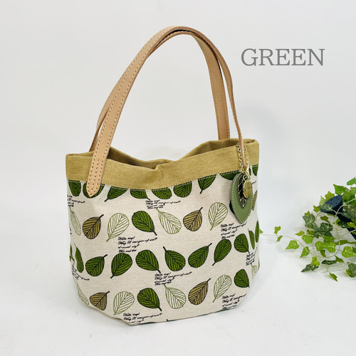 ◇Gream Supply◇グリームサプライ◇牛皮革ハンドル◇リーフ柄