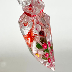 春祭りの金魚袋　根付　ストラップ　ソメイヨシノ 4枚目の画像