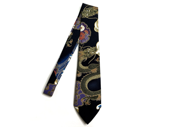 ヴィヴィアン ネクタイ シルク製 ドラゴン柄ネクタイ 昇龍 龍柄 和柄 ヴィヴィアン ネクタイ シルク製 ドラゴン柄ネクタイ 昇龍 龍柄 和柄