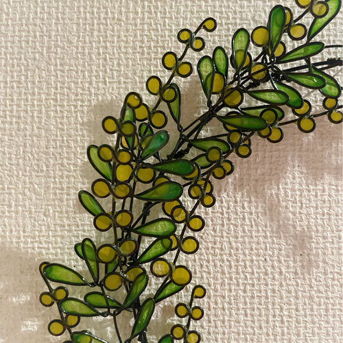 ♡ミモザリースのブランコで♡シーグラスアート はじめまして