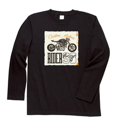 Tシャツ バイク オートバイ メンズ レディース ジュニア 半袖 長袖 おしゃれ カフェレーサー ティシャツ 3枚目の画像