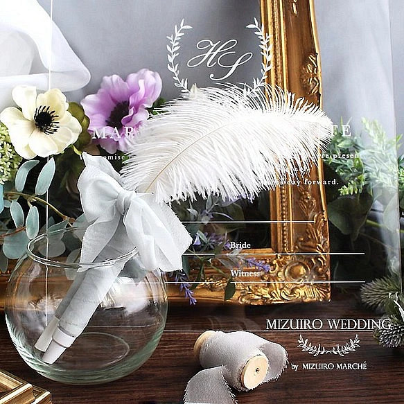 【特集掲載！】結婚証明書　シンプル　アクリル結婚証明書　人前式（ 教会式やお名前入りに変更可 ) 9枚目の画像