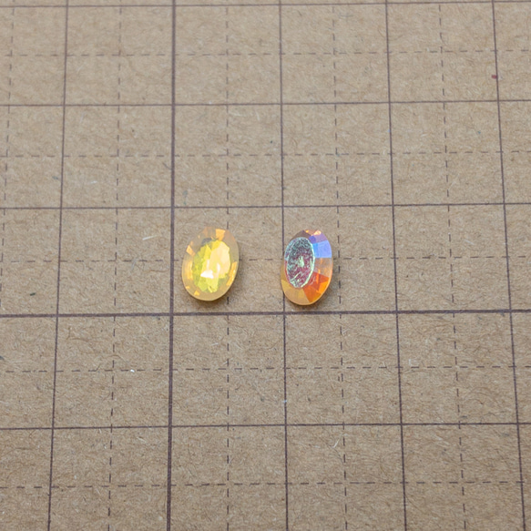 ＊80個入り＊ 樹脂ルース オーバル 7x5x3mm オレンジ na012 5枚目の画像