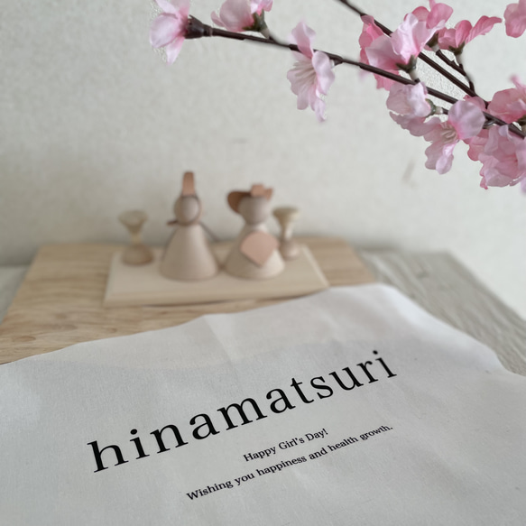 hinamatsuri short tapestry. ひな祭りタペストリー　ひな祭り　ひな祭り飾り　桃の節句　初節句　 4枚目の画像