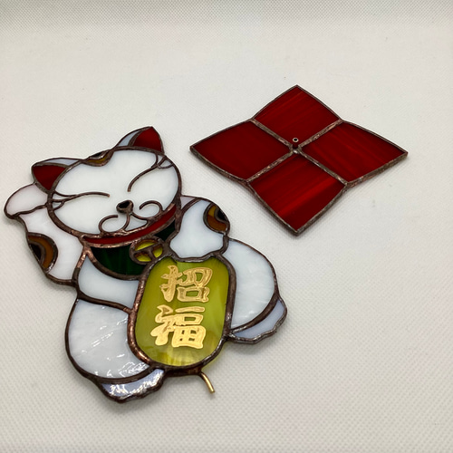 猫ステンドグラス　作家物日本製 猫ステンドグラス 作家物日本製 - メルカリ