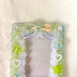 ホイップデコ 硬貨カードケース トレカケース ライトグリーン×ホワイト B8サイズ 3枚目の画像