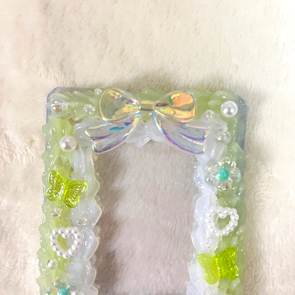 ホイップデコ 硬貨カードケース トレカケース ライトグリーン×ホワイト B8サイズ 3枚目の画像