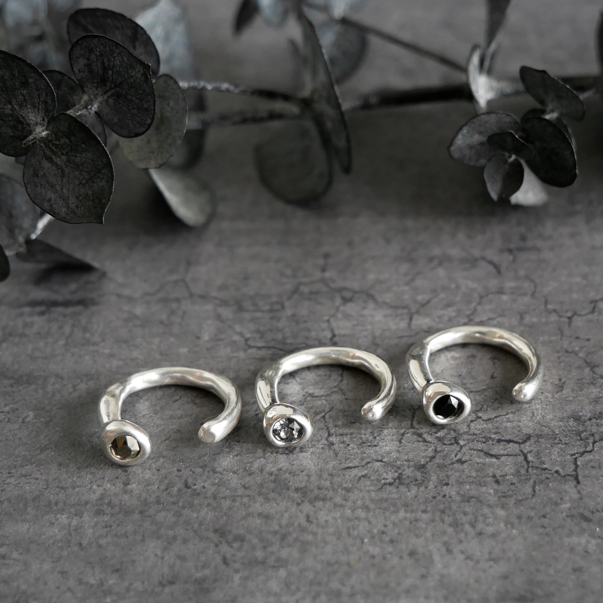 【再販・サイズ調整可】テトラゴナピンキーリング / silver　R067