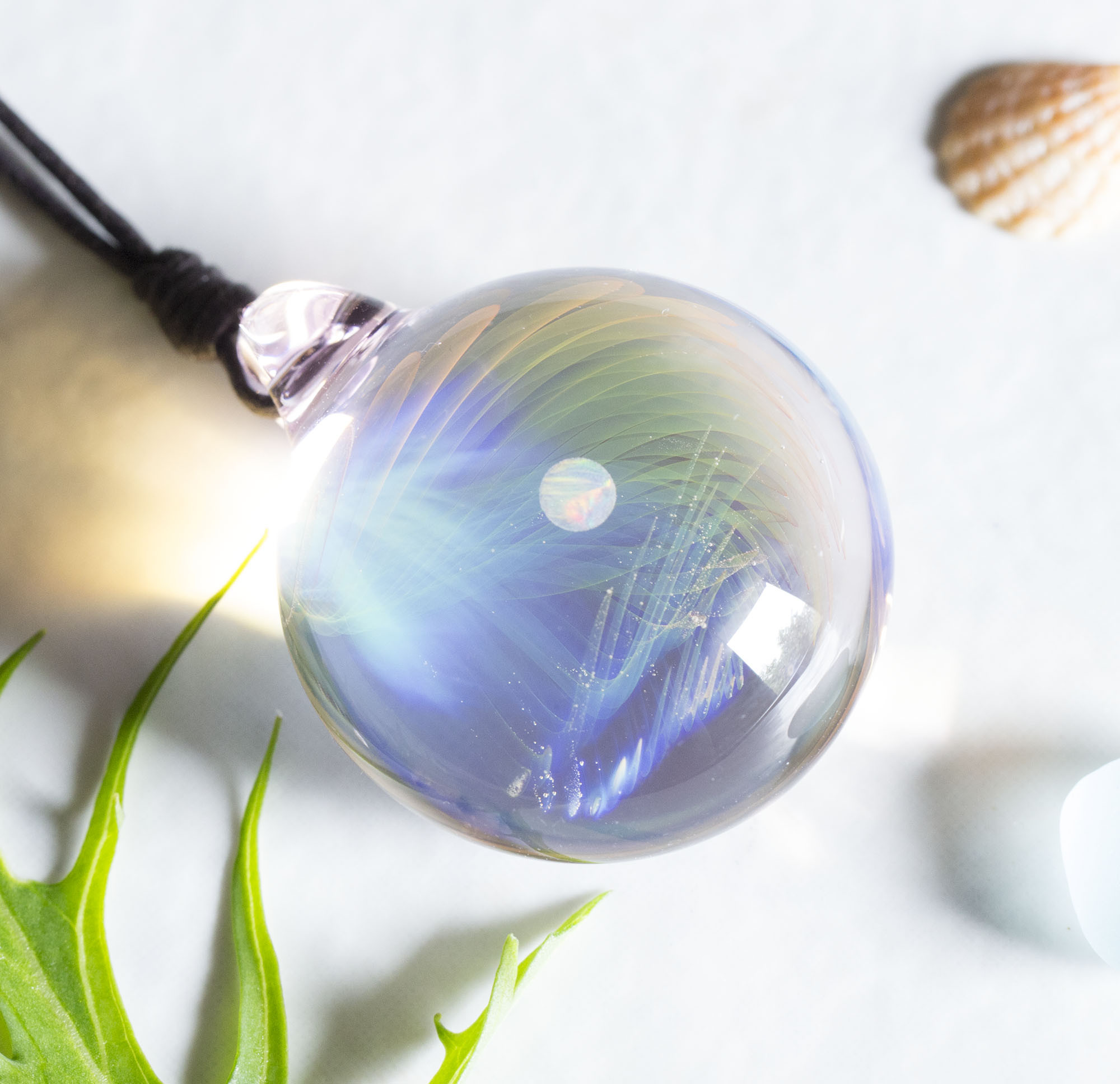 WINGS OF UNIVERSE ボロシリケイトガラスペンダント wu15