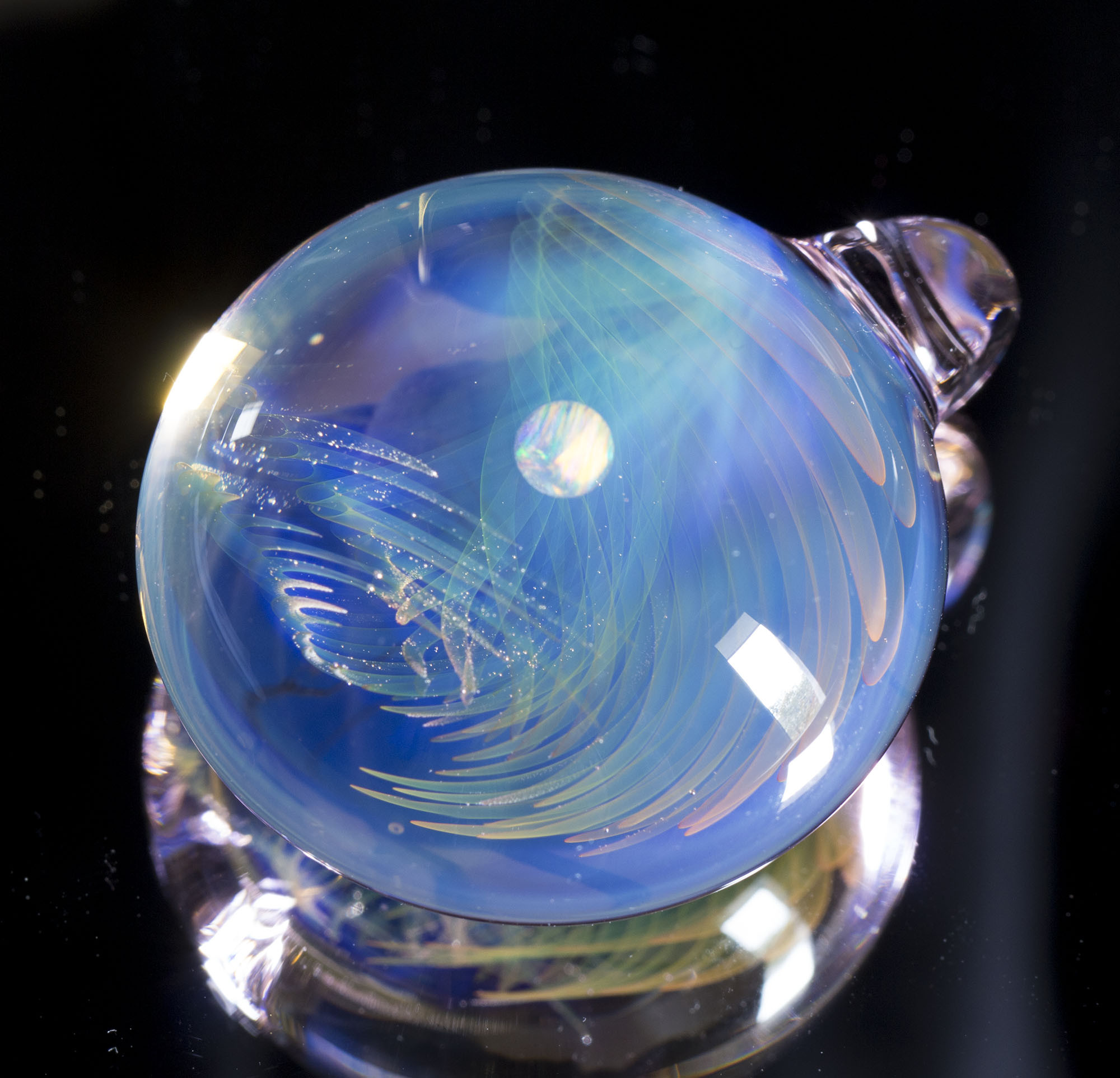 WINGS OF UNIVERSE ボロシリケイトガラスペンダント wu15