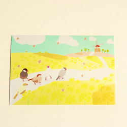 文鳥さんと景色のポストカード 10枚目の画像