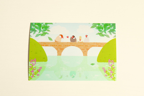 文鳥さんと景色のポストカード 7枚目の画像
