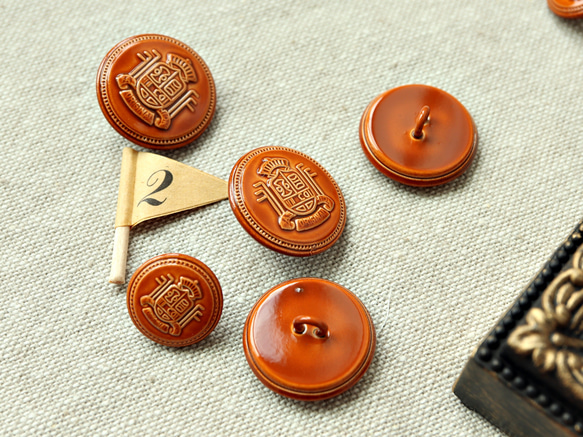 陶器調メタルボタン（7503）　15mmまたは21mm 5枚目の画像