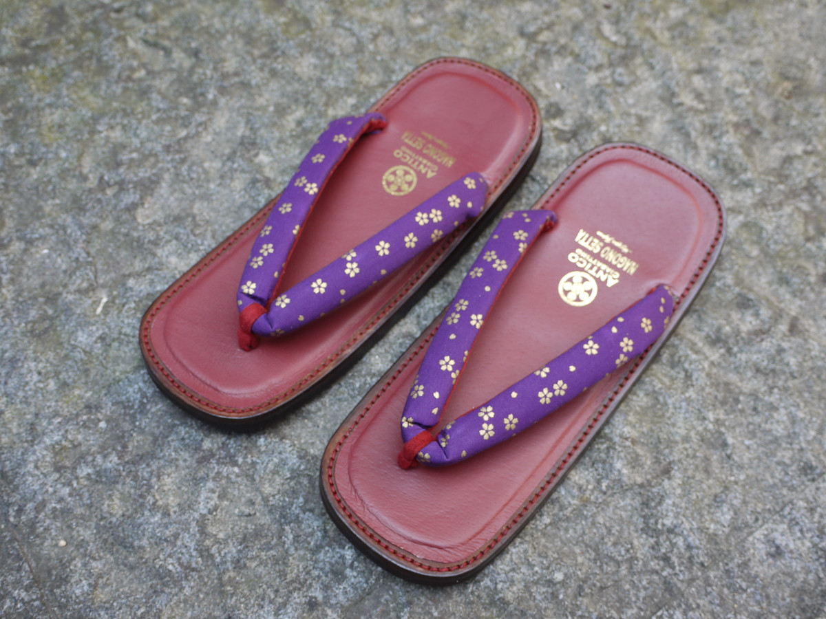 靴職人の本革雪駄風サンダル「那古野雪駄」（鼻緒：ST#013)