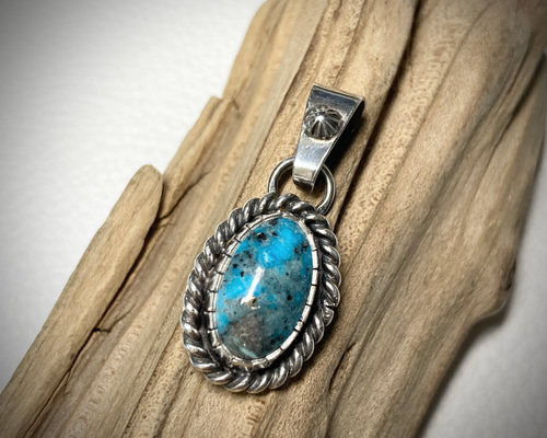 ペルシャン ターコイズ シルバー ネックレス ペンダント#インディアン
