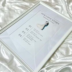 結婚式のウェルカムスペースに♡Lovestory♡カラーイラスト付きタイプ 5枚目の画像