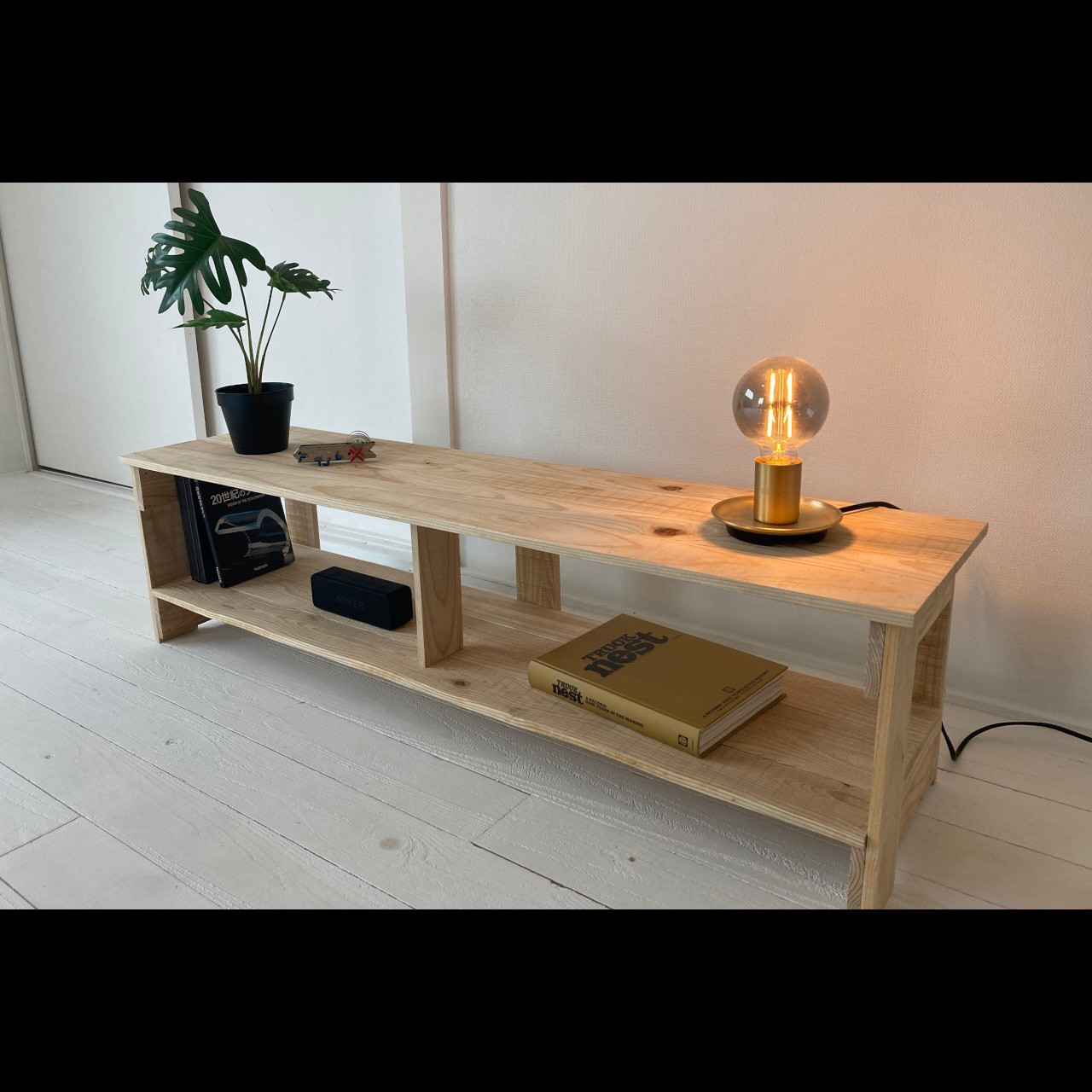杉のシンプル・テレビボード【ハンドメイド家具】