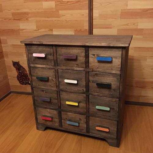 薬棚 引き出しいっぱいチェスト チェスト・キャビネット Wood